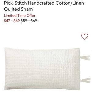 Set of 2 Pottery Barn King shams